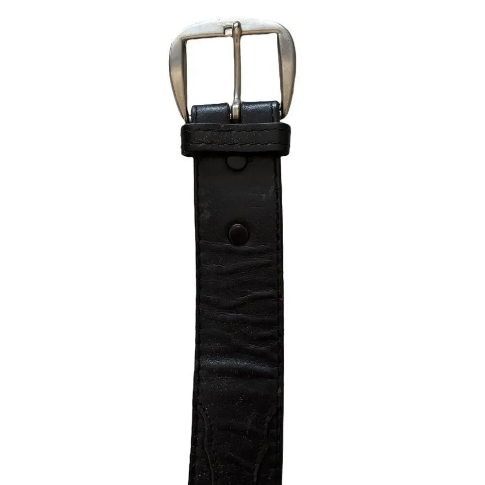 Black Tony Lama Belt 34 12331B Made In USA